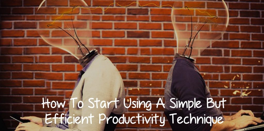 Efficient productivity technique