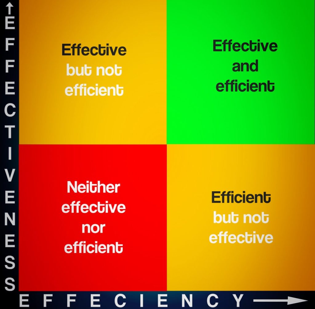 Productivity technique with effectiveness and efficiency